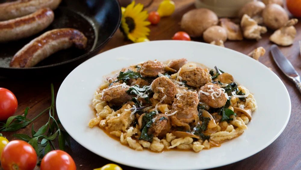 Jagerspaetzle: German Dumplings with Mushrooms