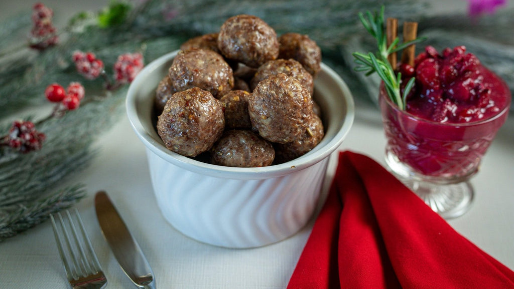 Meatballs and Gigi's Cranberry Dipping Sauce