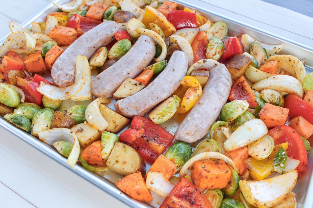 Sheet Pan Bratwurst & Roasted Vegetables