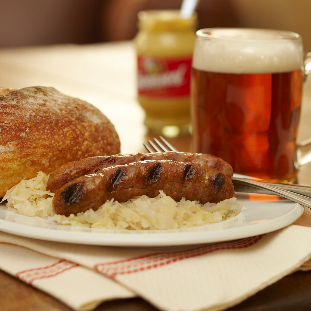 Beer Braised Bratwurst