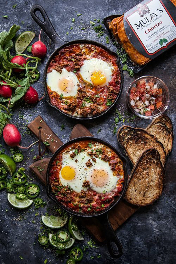 Paleo Fiery Baked Eggs With Chorizo