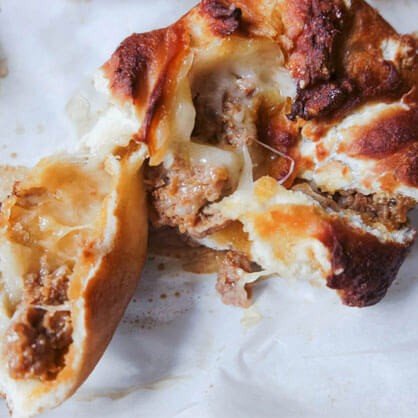 Stuffed Pretzel Buns with Chorizo & Mozzarella