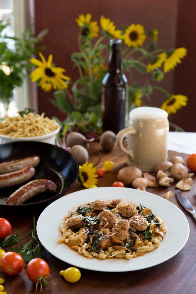 Jagerspatzle: German Dumplings with Mushrooms