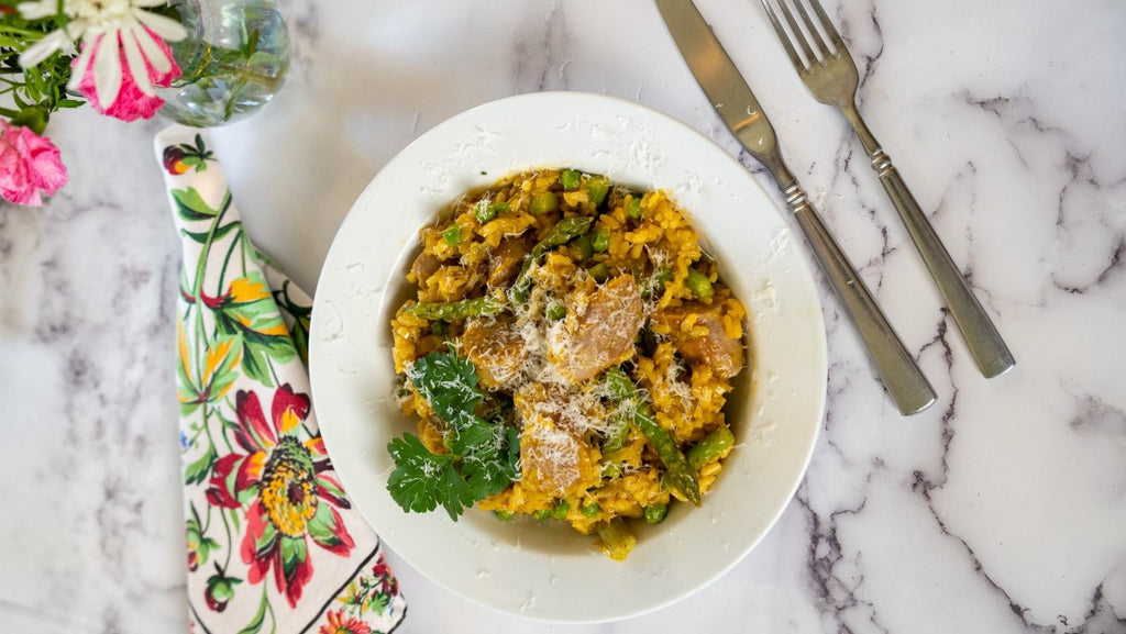 Spring Sausage Risotto